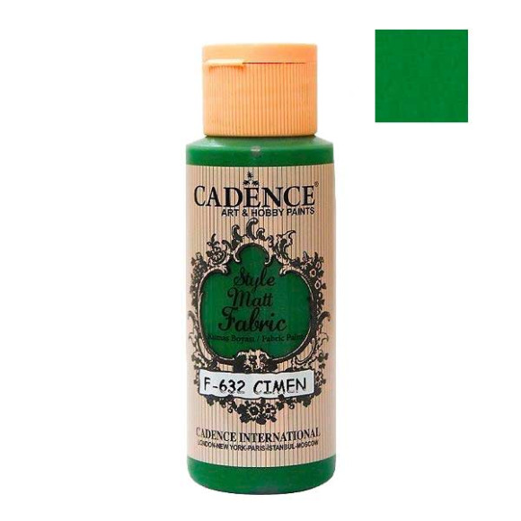 Матовая краска для ткани Cadence Style Matt 632, цвет Зеленая трава
