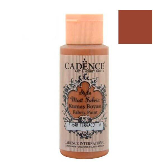 Матовая краска для ткани Cadence Style Matt 648, цвет Терракотта