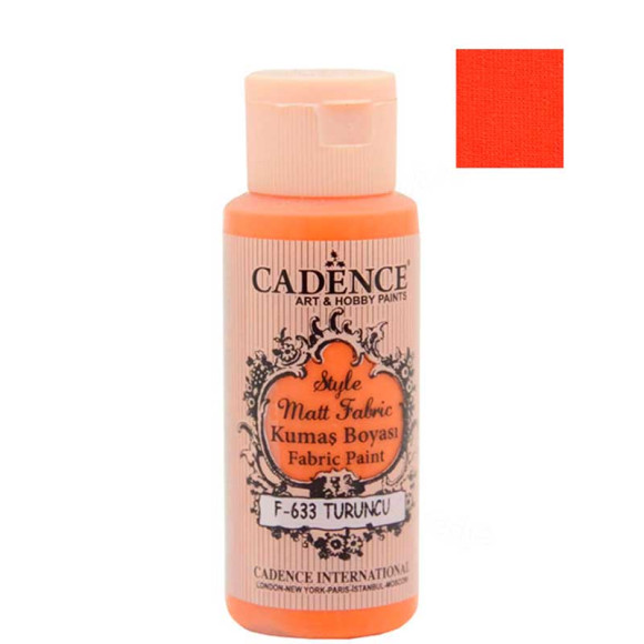 Матовая краска для ткани Cadence Style Matt 633, цвет Оранжевый