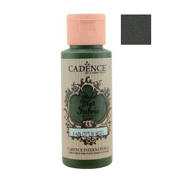 Матовая краска для ткани Cadence Style Matt 626, цвет Травяной зеленый