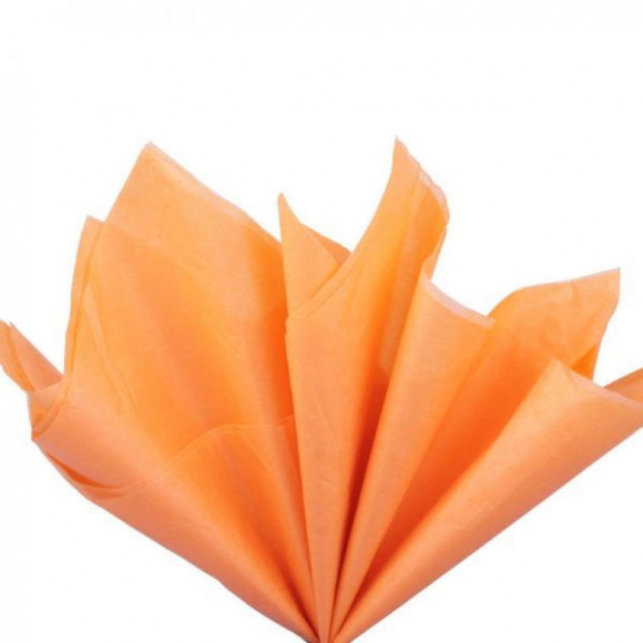 Бумага тишью оранжевая, 10 листов, tissue paper