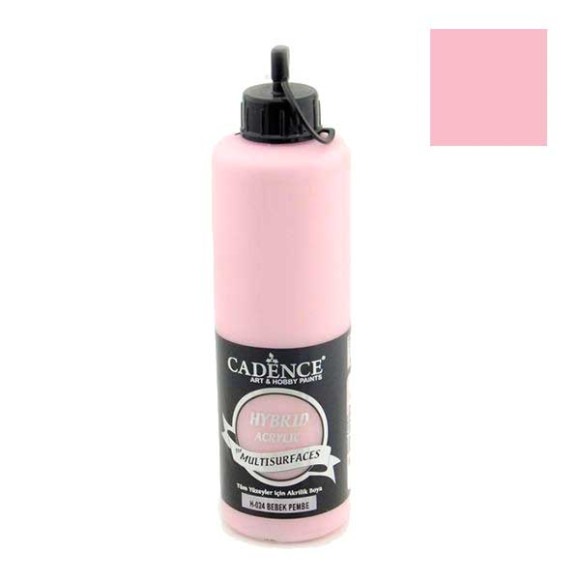Краска MultiSurfaces H-024 500 мл, цвет Детский розовый, гибридная