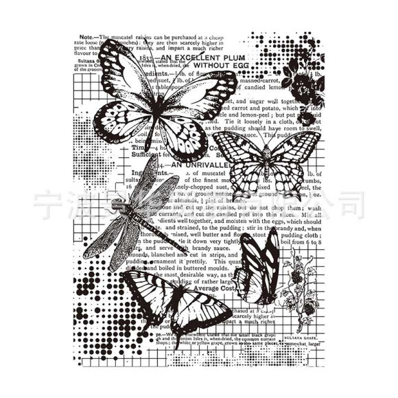 Набор силиконовых штампов "Бабочки" тип 2