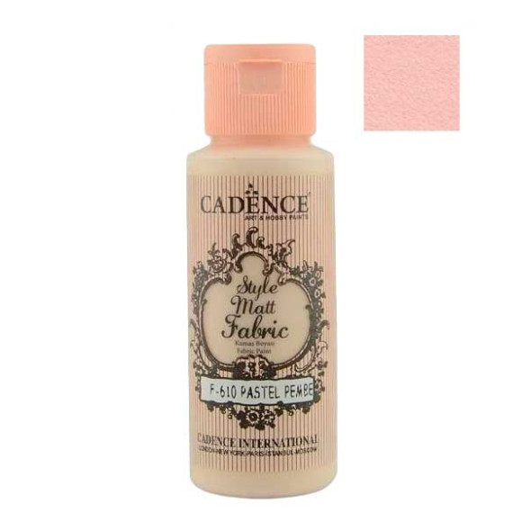 Матовая краска для ткани Cadence Style Matt 610, цвет Пастельный розовый