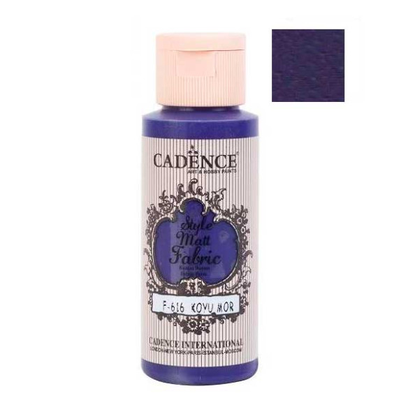 Матовая краска для ткани Cadence Style Matt 616, цвет Темно-фиолетовый