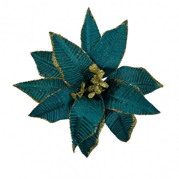Цветок Пуансетии бирюзовый