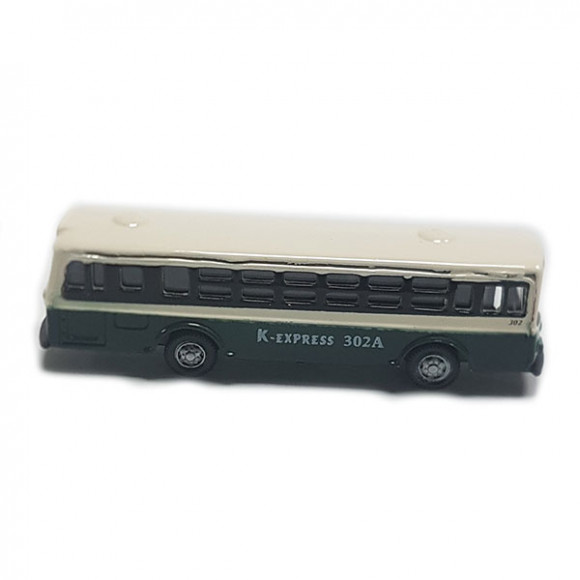 Макет автобуса K-express 302A бело-зеленый М1:150