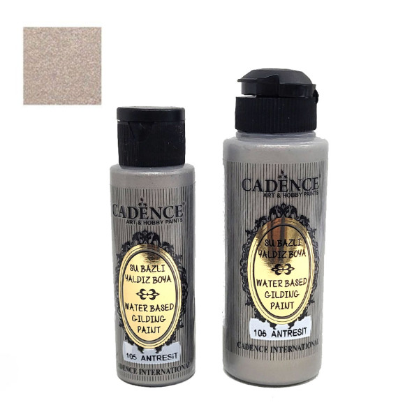 Краска-металлик "Эффект золочения" Cadence Waterbased Gilding Paint 105 Anthracite цвет Антрацит