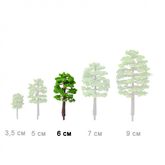 Макетное дерево Дуб светлый 60 мм