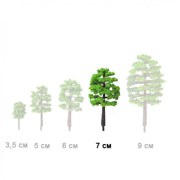 Макетное дерево Дуб светлый 70 мм