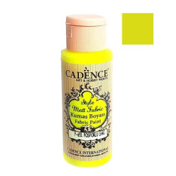 Матовая краска для ткани Cadence Style Matt 651, цвет Флуоресцентный желтый