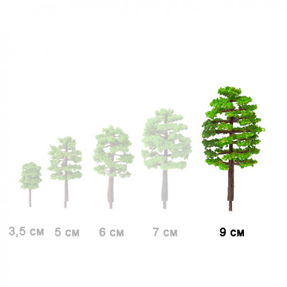 Макетное дерево Дуб светлый 90 мм