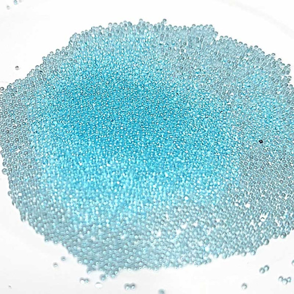 Микрокристаллы стеклянные блестящие, цвет бирюзовый