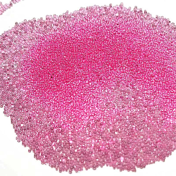 Микрокристаллы стеклянные блестящие, цвет розовый
