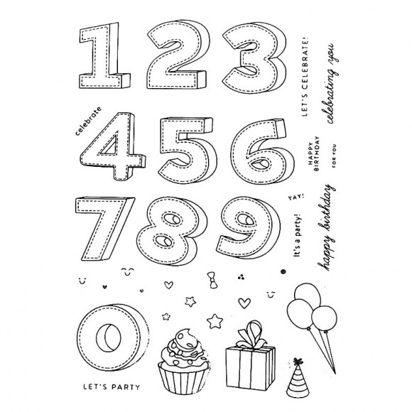 Набор силиконовых штампов "Happy birthday"
