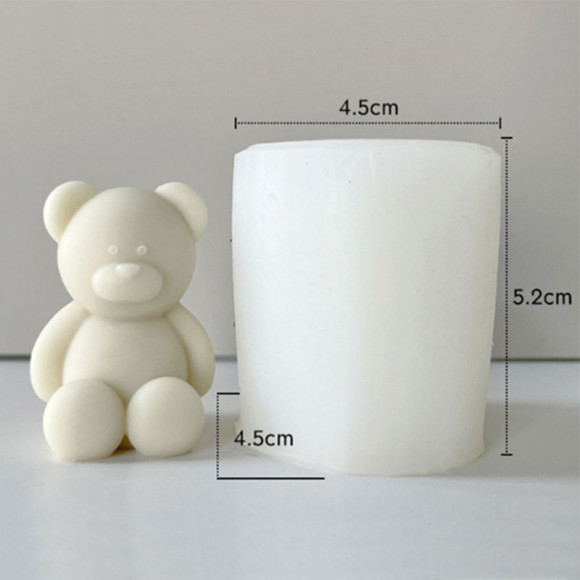 Молд "Мишка Тедди" 4,5 см для изготовления свечей