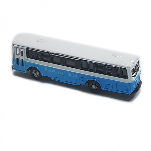 Макет автобуса K-express 302A бело-синий М1:150