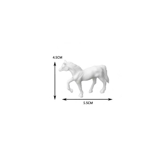 Лошадь белая для макета 55 х 45 мм