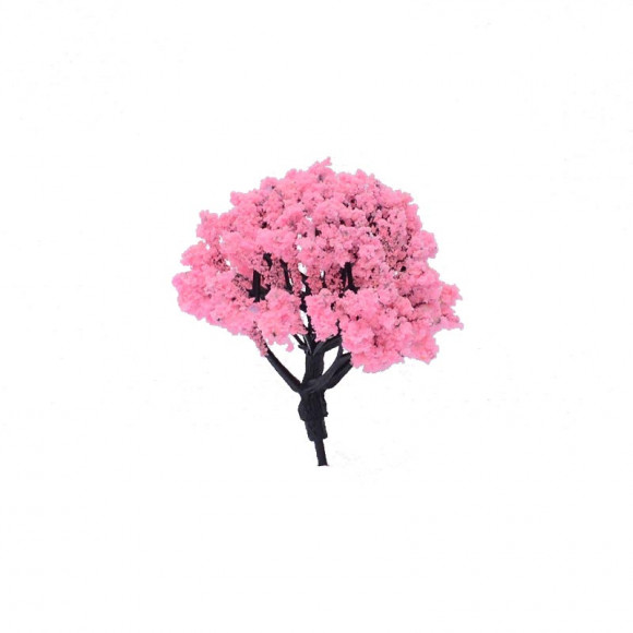Макетное цветущее ярко-розовое дерево 50 мм