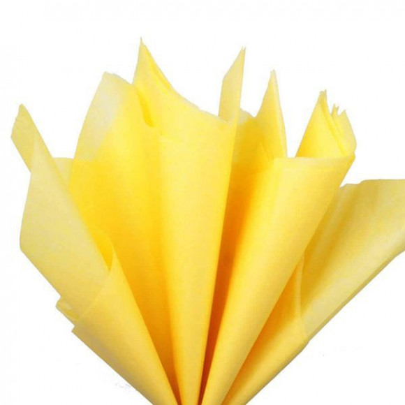Бумага тишью солнечно-желтая, 10 листов, tissue paper