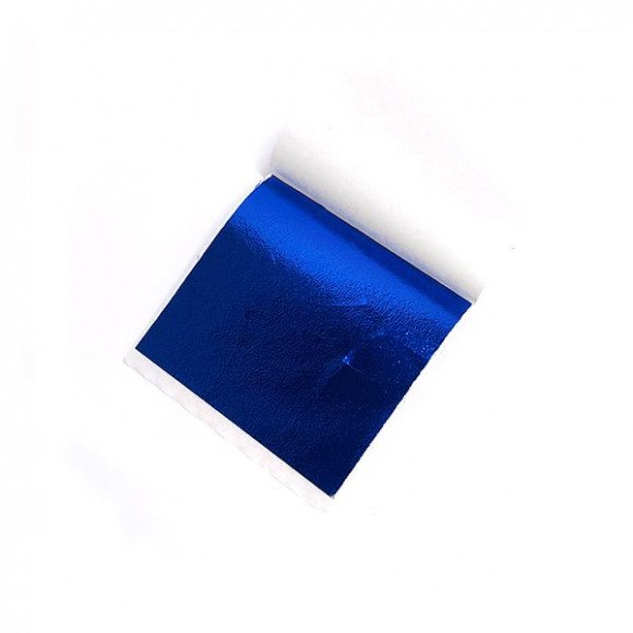 Поталь плотная в листах Синий 8 x 8 см для эпоксидной смолы, 100 листов   