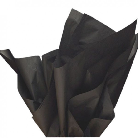 Бумага тишью черная, 10 листов,  tissue paper