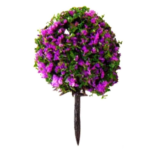 Макетное дерево - куст зеленое с фиолетовым