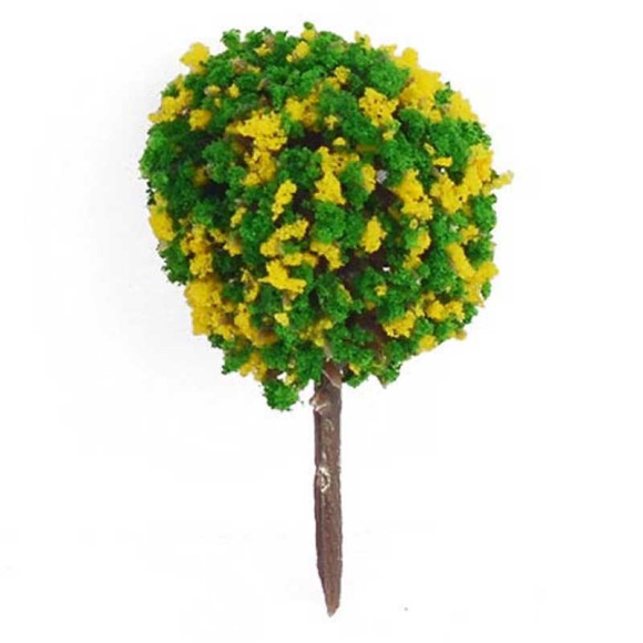 Макетное дерево - куст зелено-желтое