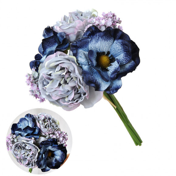 bouquet of blue anemones