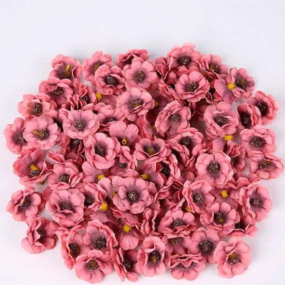 Набор цветов "Маргаритки",2.5 см, цвет темно-розовый