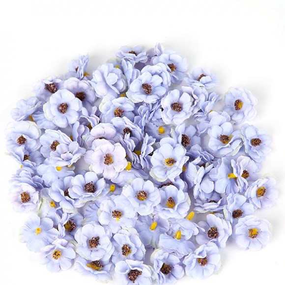 Набор цветов "Маргаритки",2.5 см, цвет сиреневый