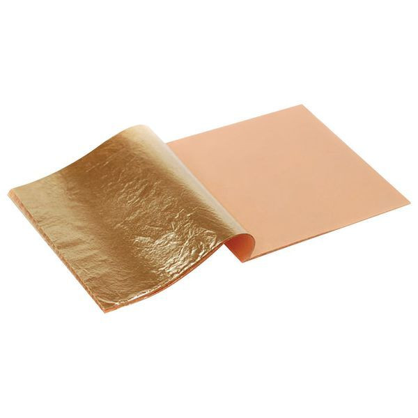Купить плотную поталь в листах цвет Розовое золото 8 x 8 см 100 листов .