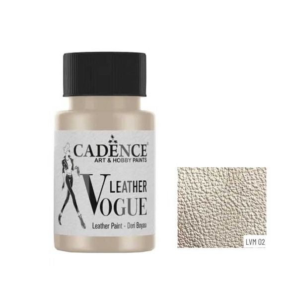 Краска для кожи Cadence Leather Vogue Metallic LVM-02 цвет Платина