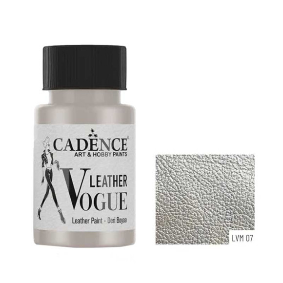 Краска для кожи Cadence Leather Vogue Metallic LVM-07 цвет Серебро