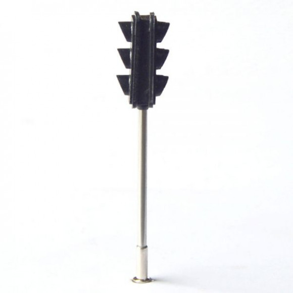 Светофор вертикальный на столбе двухсторонний для макета М1:100