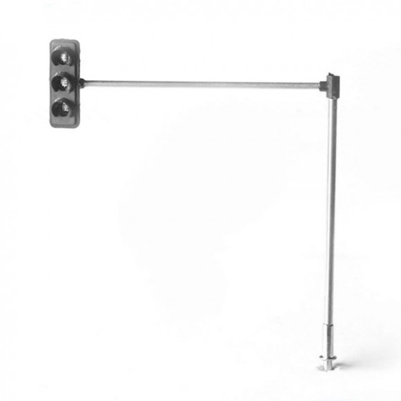 Светофор Г-образный вертикальный одиночный для макета М1:100