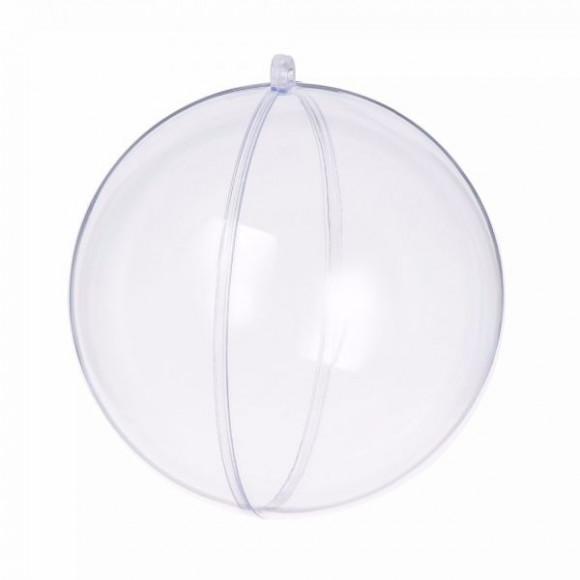 Прозрачный шар, 10 см, пластиковый 1